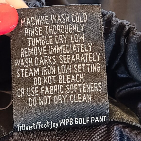 FootJoy FJ DryJoys Pant Mens Large Black WPB Golf Pant - Picture 13 of 14